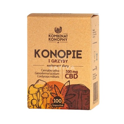 Konopie i Grzyby - Kombinat Konopny - 100 kapsułek, 500mg CBD