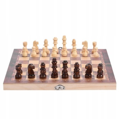 3w1 drewniana składana przenośna szachownica