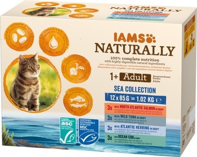 IAMS Karma dla kotów smaki rybne 12x85g