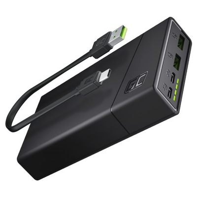 GREEN CELL POWER BANK 20000mAh 18W PD USB-C QC POWER DELIVERY QUICK CHARGE