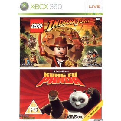 Lego Indiana Jones + Kung Fu Panda xbox 360 2 GRY