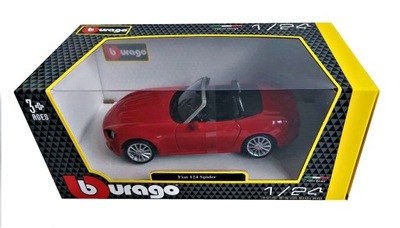 samochód Fiat 124 Spider czerwony 1:24 0950