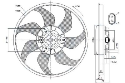 Вентилятор радиатора с корпус opel adam corsa d фото №1