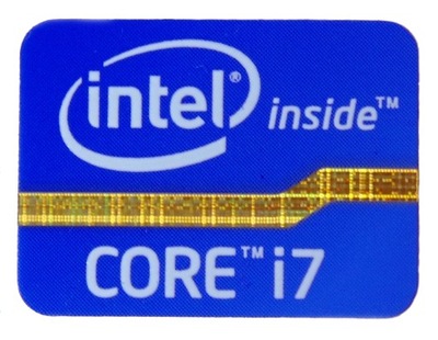 Naklejka Oryginał INTEL CORE i7 21x16mm