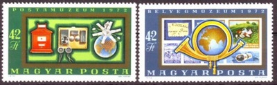 Węgry 1972 Znaczki 2813-4 ** poczta muzeum pocztow