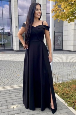VICTORIA MAXI sukienka długa czarna XS/34
