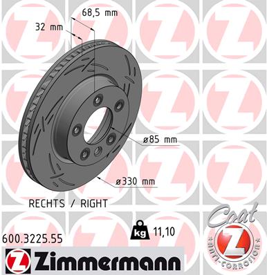 DISKU HAMULC. VW TOUAREG 03- PP 