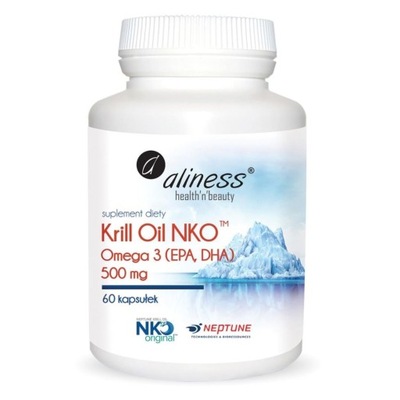 Aliness - Krill Oil NKO 500 mg - Olej z kryla - 60 kapsułek