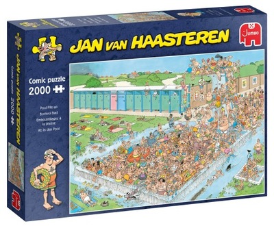 Jumbo Puzzle 2000 JAN VAN HAASTEREN Tłumy na basenie