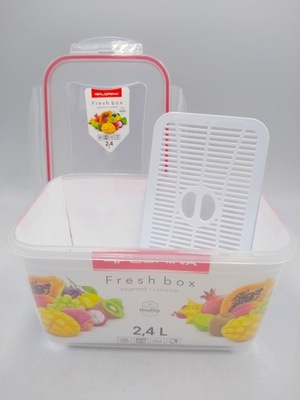 POJEMNIK NA ŻYWNOŚĆ PROSTOKĄTNY FRESH BOX 2,4L