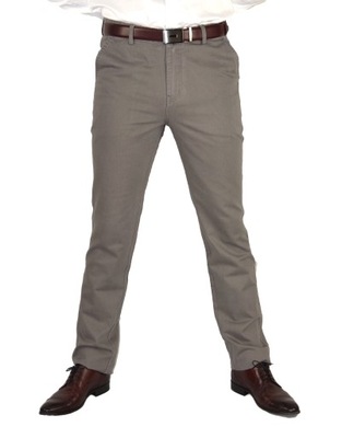 Spodnie męskie chino szare HIT CENOWY W32 L32