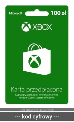 Karta podarunkowa Xbox Live 100 zł