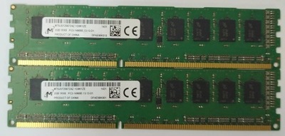 Micron 4GB DDR3 PC3 14900E 1866Mhz ECC para 2x2GB