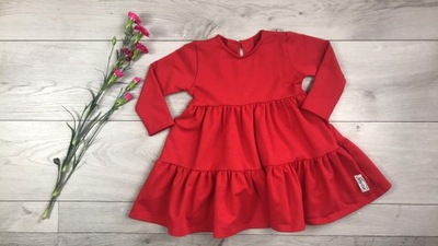 Sukienka dziewczęca Czerwona, 104