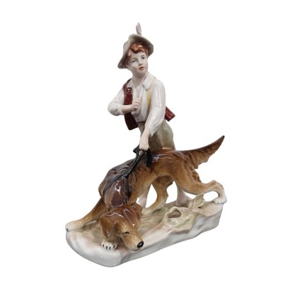 Figurka "Chłopiec z psem", Royal Dux