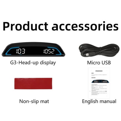 G3 Car GPS HUD Head Up Display Speedometer On Board Computer Smart D~0273 