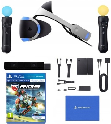 Okulary PS VR PlayStation + 2x Move + Kamera V2 + Gra VR