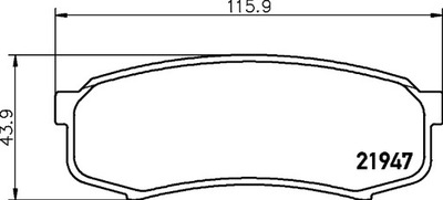 HELLA ZAPATAS DE FRENADO 8DB 355 016-831  