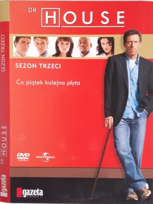 Dr.House Film DVD. Sezon trzeci 3 odcinki na jednej płycie.Część 1-3