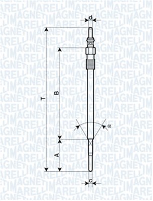 MAGNETI MARELLI 062900070304 ŻWIECA РОЗЖАРЮВАННЯ