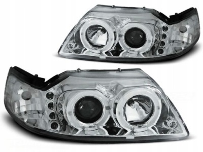Фонари ford mustang iv 98-04r кольца led хром фото №1