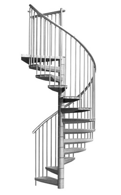 Schody spiralne, zewnętrzne RONDO ZINK/ fi 120 cm