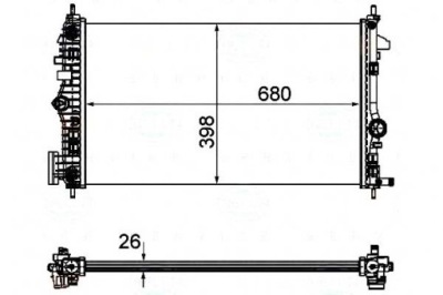 Радиатор двигателя behr hella 13241724 1300290 фото №1