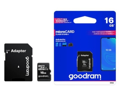 Karta pamięci Goodram 16GB + adapter SD 100MB/s
