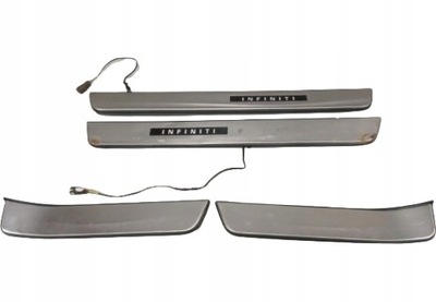Молдинг накладка порог правая левая перед задняя хром infiniti q50 фото №1
