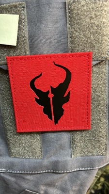 DEMON HUNTER SEALS PATCH RED