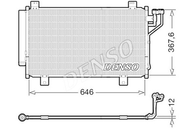 DENSO КОНДЕНСАТОР КОНДИЦИОНЕРА MAZDA 3 6 2.2D 08.12-