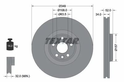 92301805/TEX DISCO DE FRENADO PARTE DELANTERA  