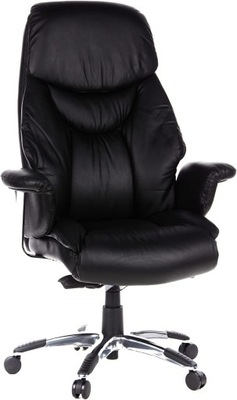 Krzesło biurowe skórzane czarne