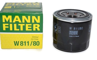 FILTRO ACEITES MANN W811/80 HYUNDAI KIA MAZDA MITSUBISHI  