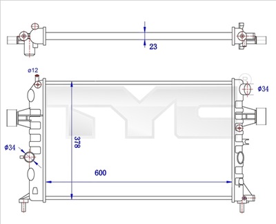 РАДИАТОРЫ ВОДЫ TYC 725-0038-R