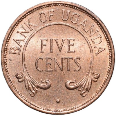 Uganda 5 centów 1966