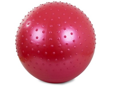 CZERWONA piłka do ćwiczeń fitness fitball +pompka ZWY