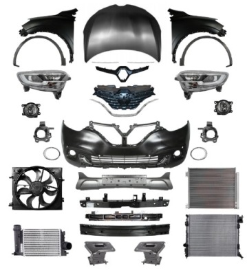 Kadjar 15-18 перед капот бампер pas лампа крыло фото №1