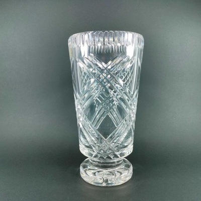 WAZON SZKLANY KRYSZTAŁOWY VINTAGE RETRO SZKŁO