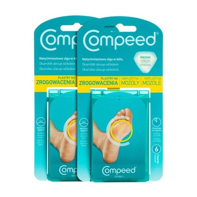 COMPEED plastry na zrogowacenia średnie 6 szt x2