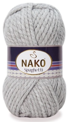 Włóczka NAKO SPAGHETTI 100g/60m 195 jasny szary