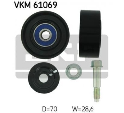 Skf vkm 61069 ролик направляющая / направляющая, ремень клиновой зубчатый фото №1