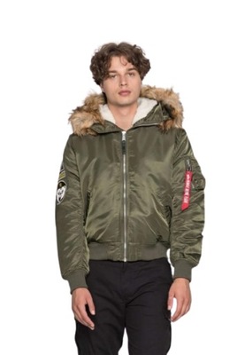 KURTKA ALPHA INDUSTRIES MA-1 Z Kapturem Arctic 128110/142/XL