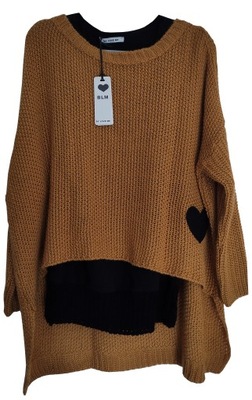 SWETER PLUS TOP KOMPLET 2w1 BY LOVE ME CAMEL BLM