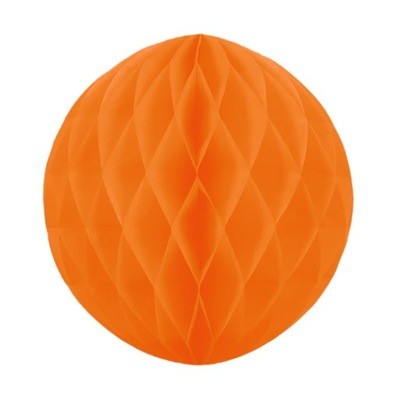 Kula bibułowa Honeycomb pomarańczowa 20 cm