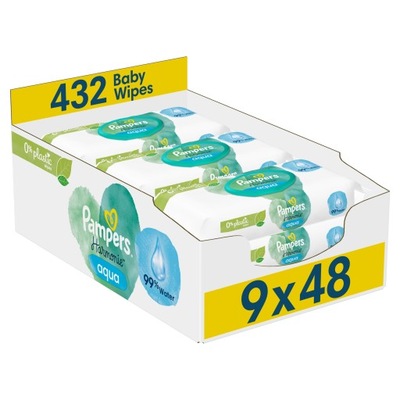 Chusteczki nawilżane Pampers Harmonie Aqua 9 x 48 szt.