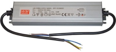 Zasilacz LED 12V 100W napięciowy IP67 aluminium