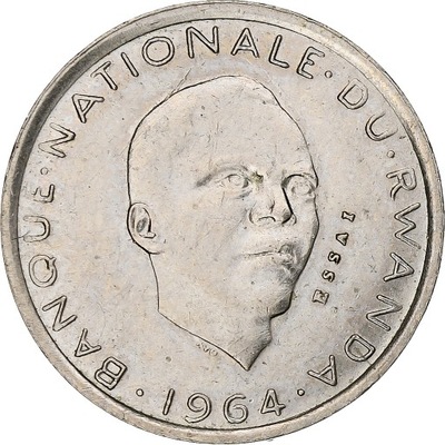 Ruanda, 1 Franc, 1964, PRÓBA, Miedź-Nikiel, AU(55-