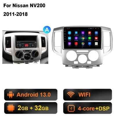 RADIO DE AUTOMÓVIL CON SYSTEMEM ANDROID 13 PARA NISSAN NV200 2011 2015 2016 2017-2018 CARPLAY AUTO  