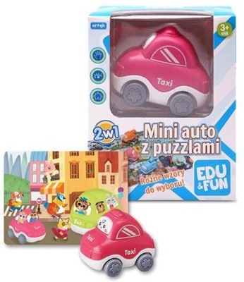 Mini auto z puzzlami taxi Edu&Fun